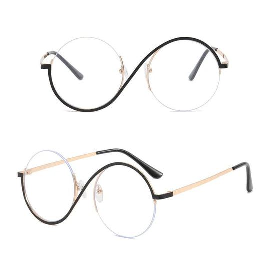 Movie Wicked Elphaba Cosplay Adult Unisex Glasses Alloy Black Gold Frame Eyewear Witch Halloween Carnival Props - SS69