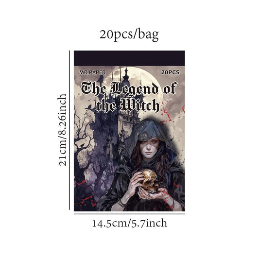 Mr. Paper 2Style 20Sheets/book Fantasy Art Series Sticker Book for DIY Handbook Phone Case Photo Frame Card Decoration - SS69