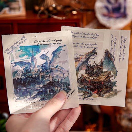 Mr. Paper 2Style 20Sheets/book Fantasy Art Series Sticker Book for DIY Handbook Phone Case Photo Frame Card Decoration - SS69