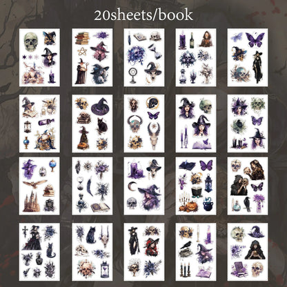 Mr. Paper 2Style 20Sheets/book Fantasy Art Series Sticker Book for DIY Handbook Phone Case Photo Frame Card Decoration - SS69