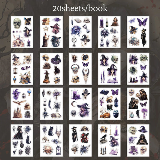 Mr. Paper 2Style 20Sheets/book Fantasy Art Series Sticker Book for DIY Handbook Phone Case Photo Frame Card Decoration - SS69