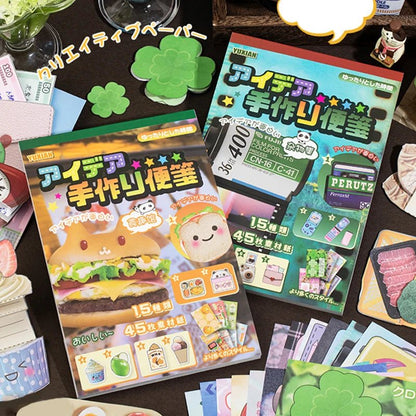 Mr. Paper 2Style 45Sheets/bag Leisure Time Old Time Material Sticker Book Creative Handbook DIY Scrapbook Notebook Mugs - SS69