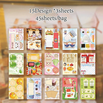 Mr. Paper 2Style 45Sheets/bag Leisure Time Old Time Material Sticker Book Creative Handbook DIY Scrapbook Notebook Mugs - SS69