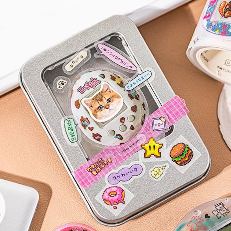 Mr. Paper, Game Console Food Themed PET Stickers, Scrapbook Notebook Phone Case Diary Decoration Stationery Stickers - SS69