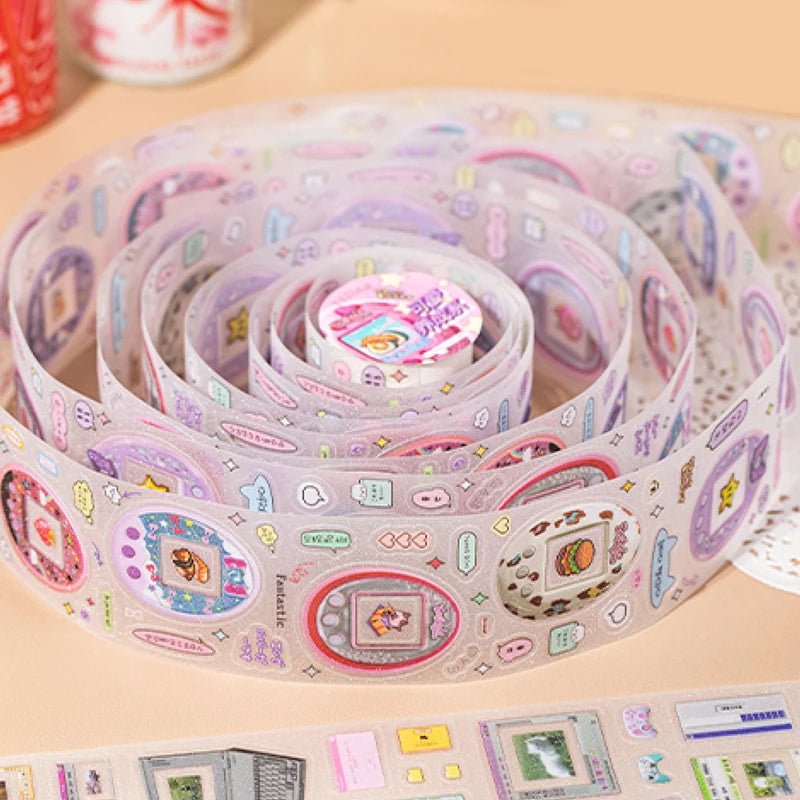Mr. Paper, Game Console Food Themed PET Stickers, Scrapbook Notebook Phone Case Diary Decoration Stationery Stickers - SS69