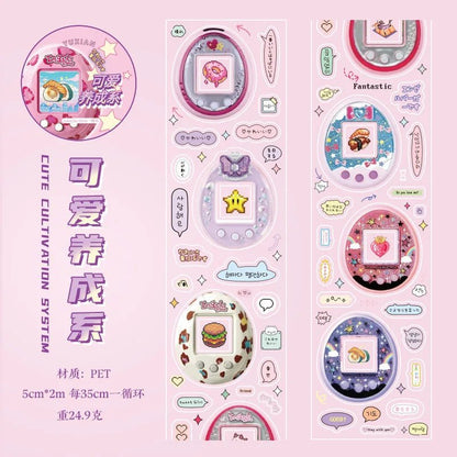 Mr. Paper, Game Console Food Themed PET Stickers, Scrapbook Notebook Phone Case Diary Decoration Stationery Stickers - SS69