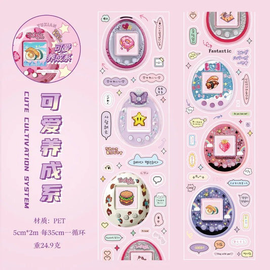 Mr. Paper, Game Console Food Themed PET Stickers, Scrapbook Notebook Phone Case Diary Decoration Stationery Stickers - SS69