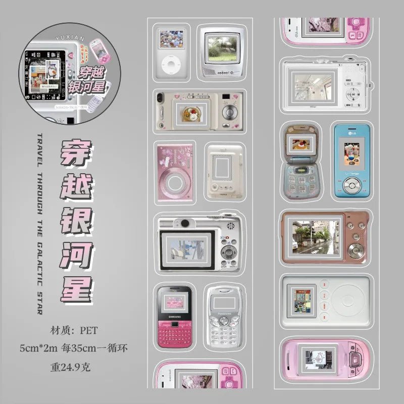 Mr. Paper, Game Console Food Themed PET Stickers, Scrapbook Notebook Phone Case Diary Decoration Stationery Stickers - SS69