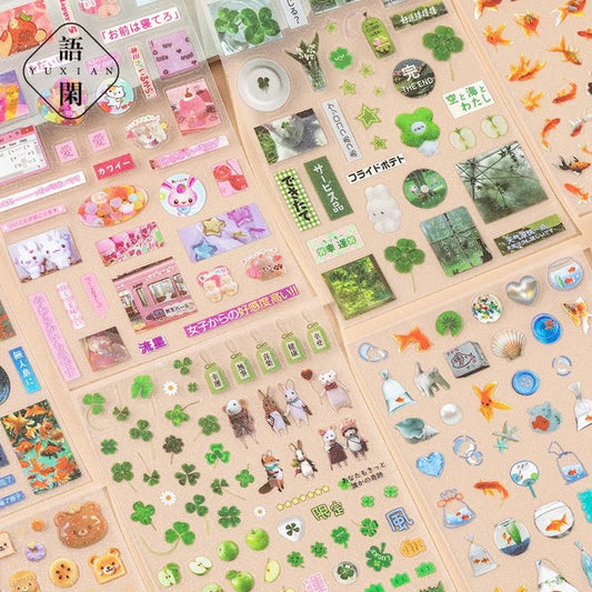 Mr. Paper, Peninsula Wild Series Material Stickers Flash Sand Vintage Cut Film Stickers Student Hand Account Decorative Stickers - SS69