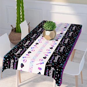 Music Party Decorations,77pcs Music Birthday Party Decorations Tableware Set - Music Balloons Banner Tablecloth Plates Cups - SS69