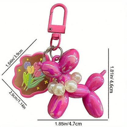 New Balloon Dog Keychain Models for Girls Sweet Ins Style Balloon Dog Phone Chain Key Buckle Accessories Bag Pendant Toys New - SS69