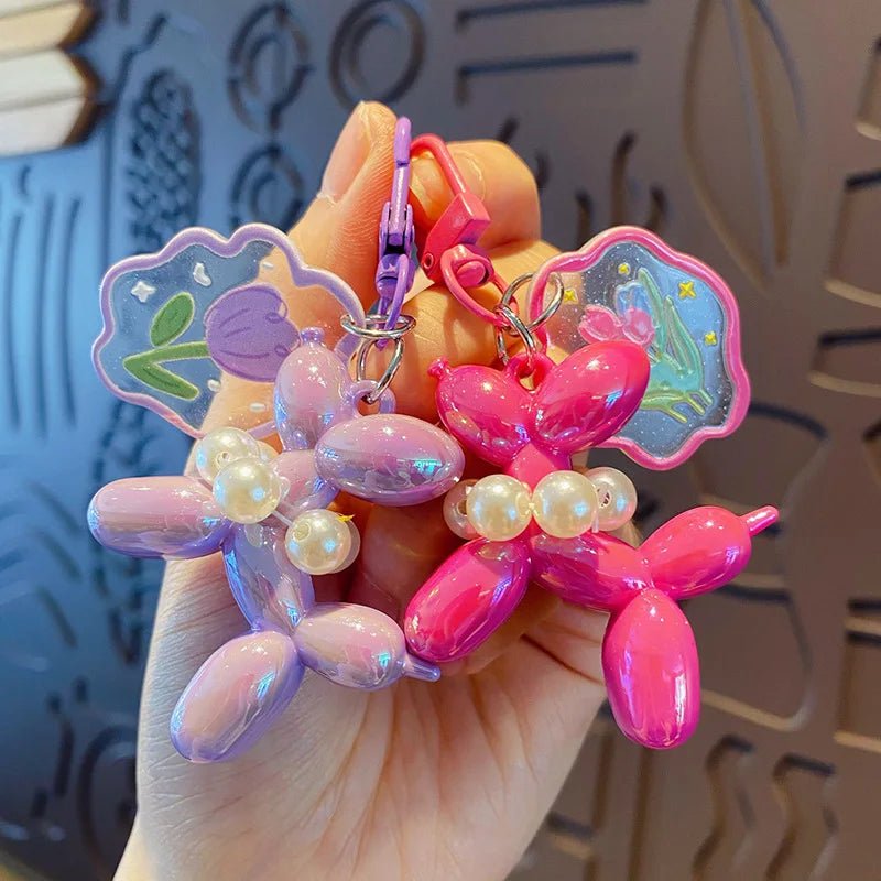 New Balloon Dog Keychain Models for Girls Sweet Ins Style Balloon Dog Phone Chain Key Buckle Accessories Bag Pendant Toys New - SS69