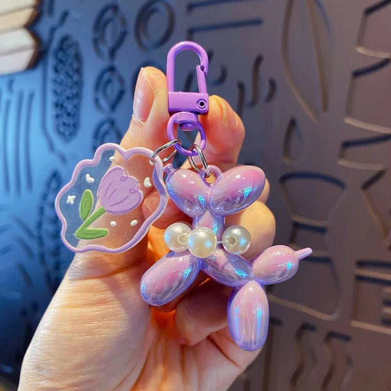 New Balloon Dog Keychain Models for Girls Sweet Ins Style Balloon Dog Phone Chain Key Buckle Accessories Bag Pendant Toys New - SS69