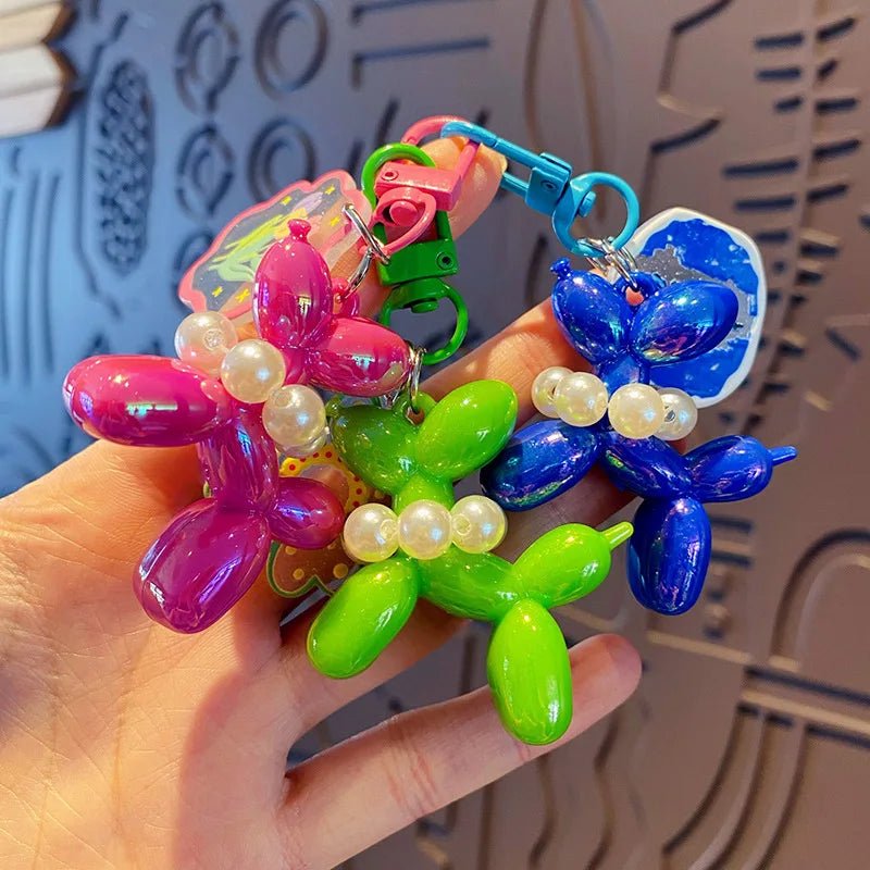 New Balloon Dog Keychain Models for Girls Sweet Ins Style Balloon Dog Phone Chain Key Buckle Accessories Bag Pendant Toys New - SS69