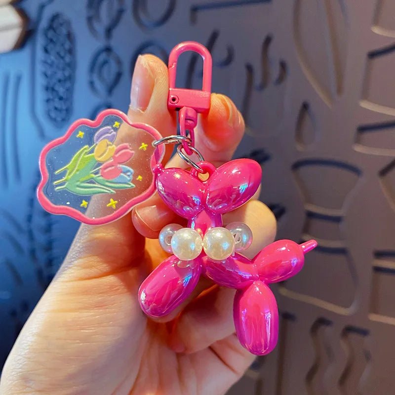 New Balloon Dog Keychain Models for Girls Sweet Ins Style Balloon Dog Phone Chain Key Buckle Accessories Bag Pendant Toys New - SS69