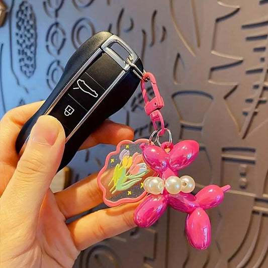 New Balloon Dog Keychain Models for Girls Sweet Ins Style Balloon Dog Phone Chain Key Buckle Accessories Bag Pendant Toys New - SS69
