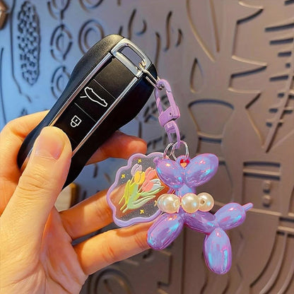 New Balloon Dog Keychain Models for Girls Sweet Ins Style Balloon Dog Phone Chain Key Buckle Accessories Bag Pendant Toys New - SS69