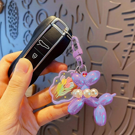 New Balloon Dog Keychain Models for Girls Sweet Ins Style Balloon Dog Phone Chain Key Buckle Accessories Bag Pendant Toys New - SS69