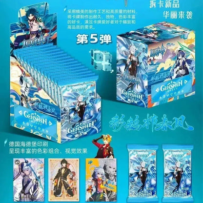 New Genshin Impact Card Classic Luxury Limited Pure Gold Card Walnut Thunder General Klee Anime Game Collection Card - SS69