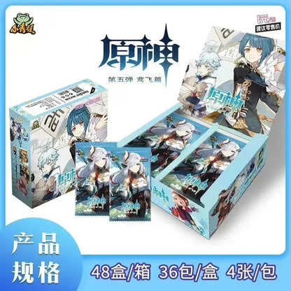 New Genshin Impact Card Classic Luxury Limited Pure Gold Card Walnut Thunder General Klee Anime Game Collection Card - SS69