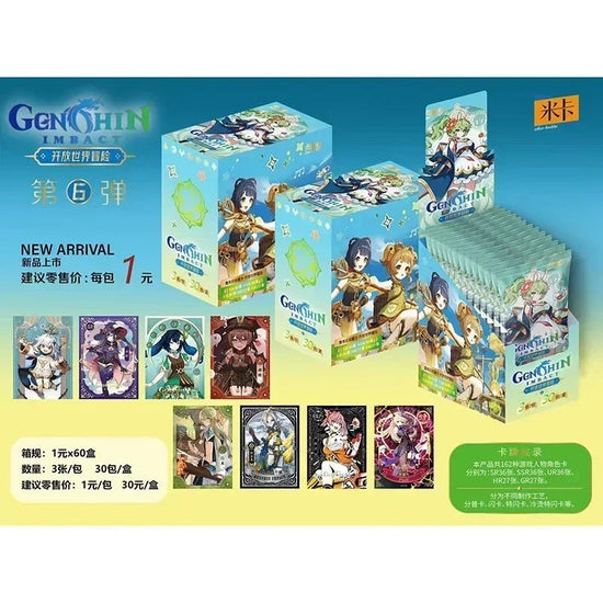 New Genshin Impact Card Classic Luxury Limited Pure Gold Card Walnut Thunder General Klee Anime Game Collection Card - SS69