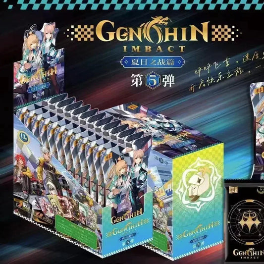 New Genshin Impact Card Classic Luxury Limited Pure Gold Card Walnut Thunder General Klee Anime Game Collection Card - SS69