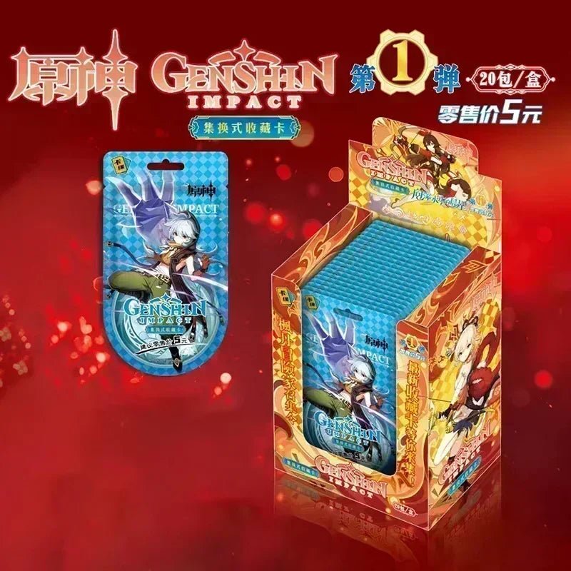 New Genshin Impact Card Classic Luxury Limited Pure Gold Card Walnut Thunder General Klee Anime Game Collection Card - SS69