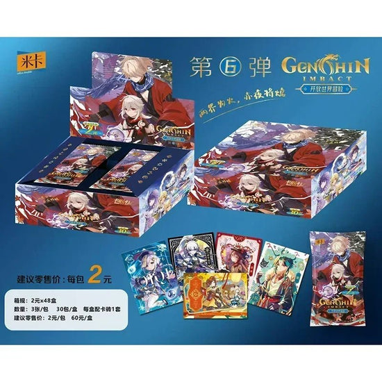 New Genshin Impact Card Classic Luxury Limited Pure Gold Card Walnut Thunder General Klee Anime Game Collection Card - SS69