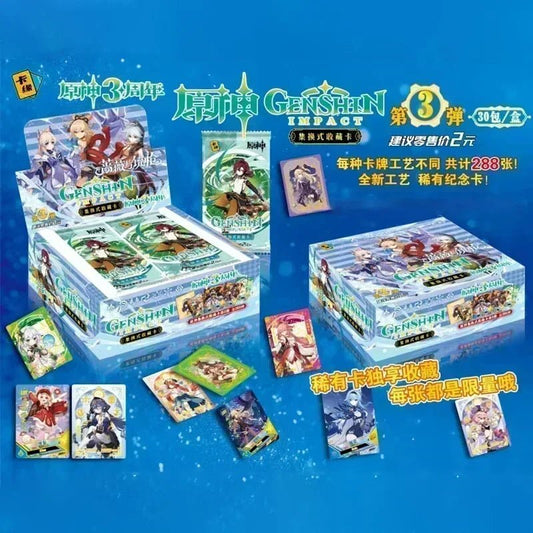 New Genshin Impact Card Classic Luxury Limited Pure Gold Card Walnut Thunder General Klee Anime Game Collection Card - SS69