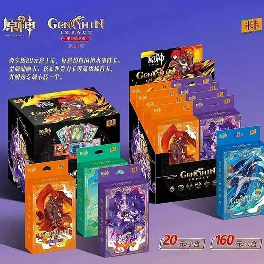 New Genshin Impact Card Classic Luxury Limited Pure Gold Card Walnut Thunder General Klee Anime Game Collection Card - SS69