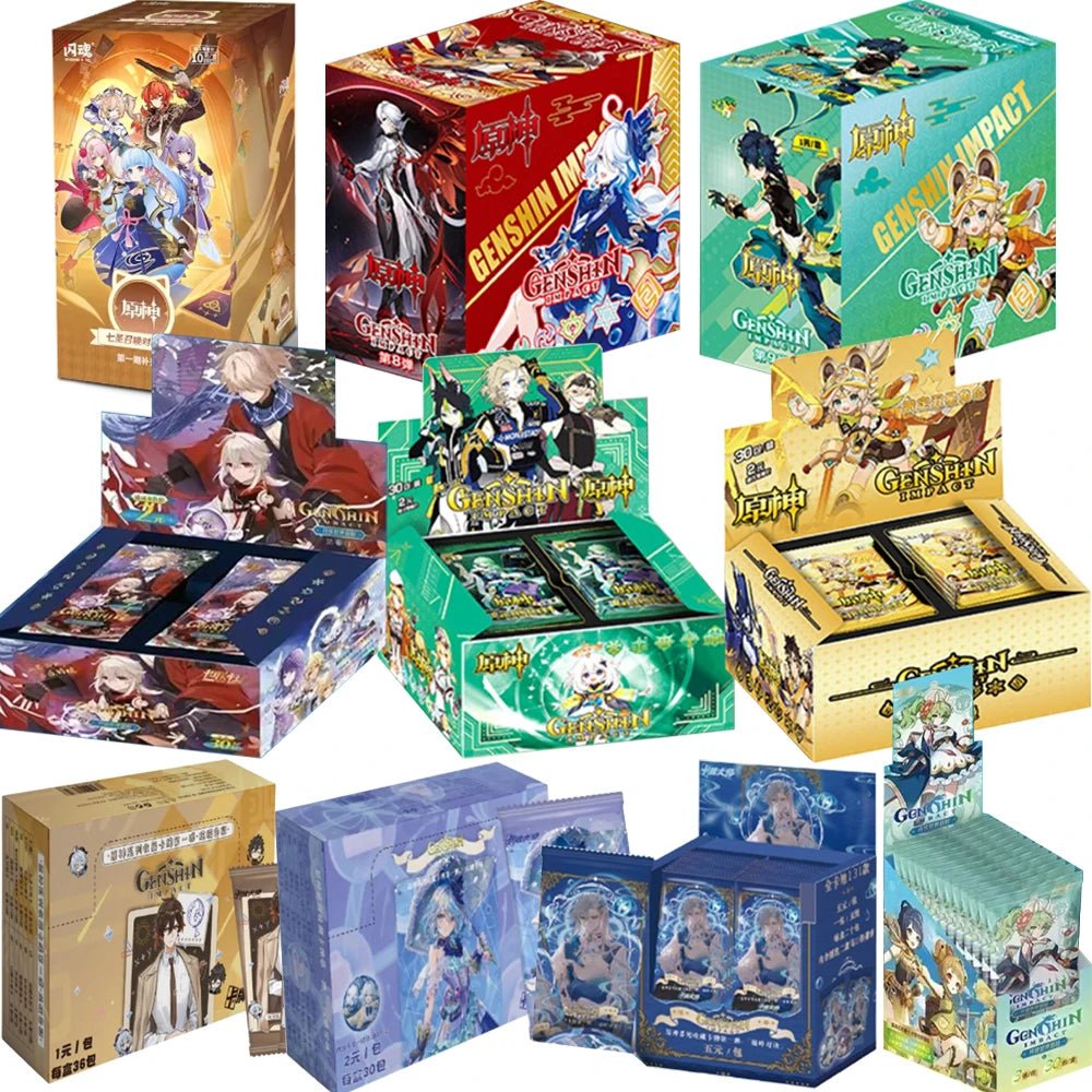 New Genshin Impact Card Classic Luxury Limited Pure Gold Card Walnut Thunder General Klee Anime Game Collection Card - SS69