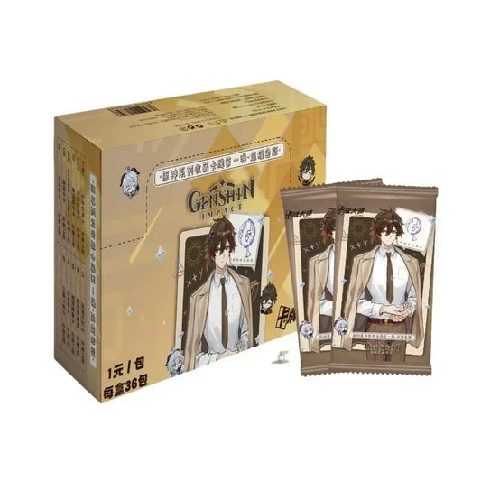 New Genshin Impact Card Classic Luxury Limited Pure Gold Card Walnut Thunder General Klee Anime Game Collection Card - SS69