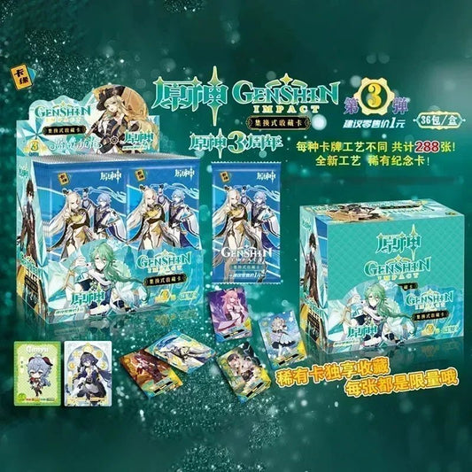 New Genshin Impact Card Classic Luxury Limited Pure Gold Card Walnut Thunder General Klee Anime Game Collection Card - SS69