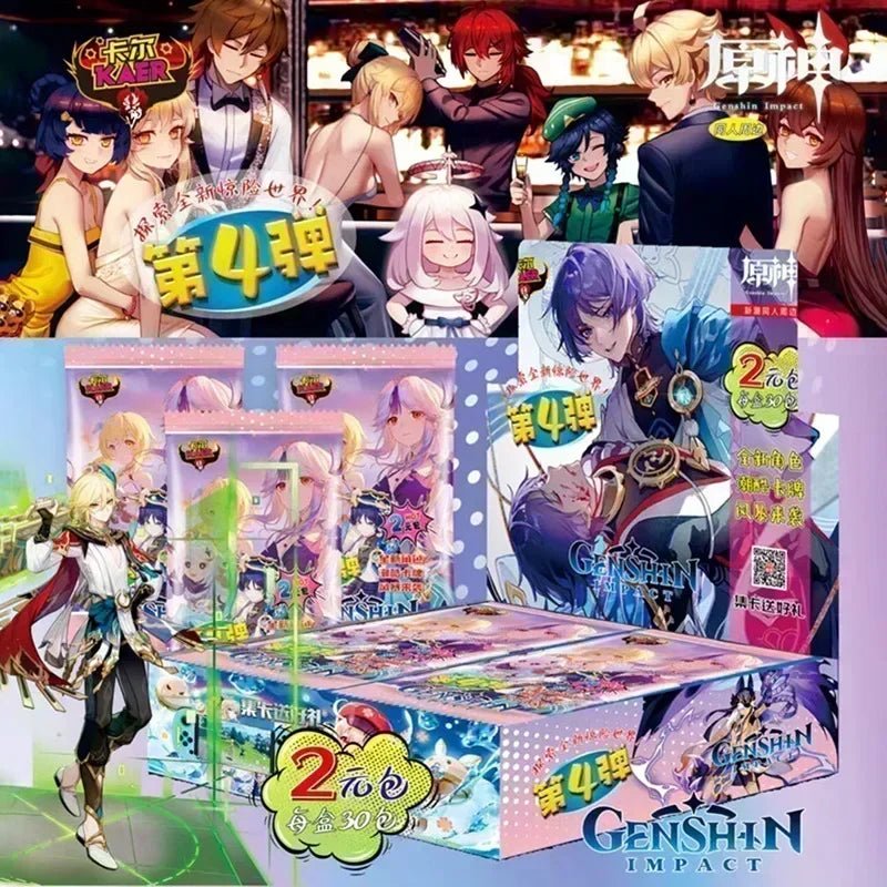 New Genshin Impact Card Classic Luxury Limited Pure Gold Card Walnut Thunder General Klee Anime Game Collection Card - SS69