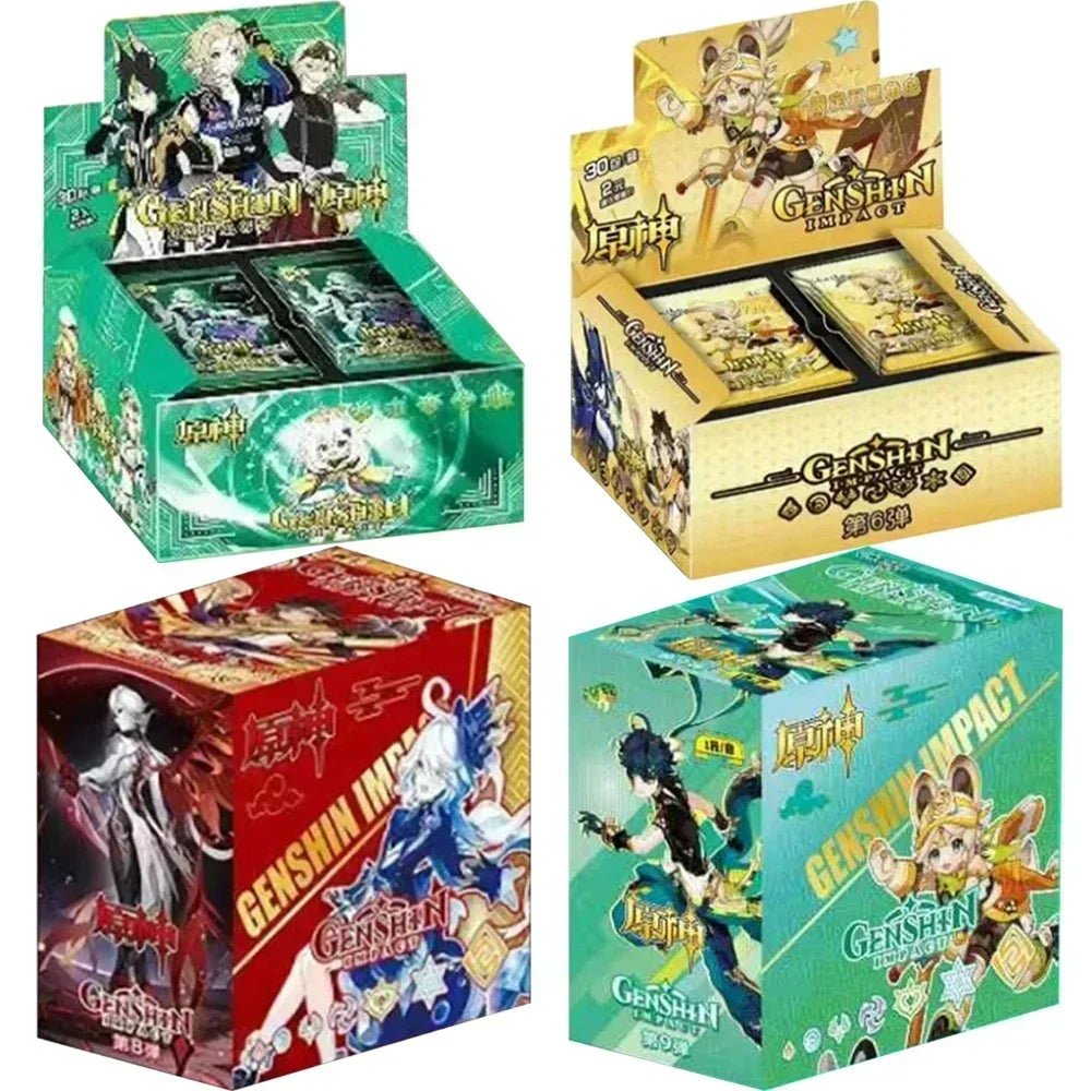 New Genshin Impact Card Classic Luxury Limited Pure Gold Card Walnut Thunder General Klee Anime Game Collection Card - SS69