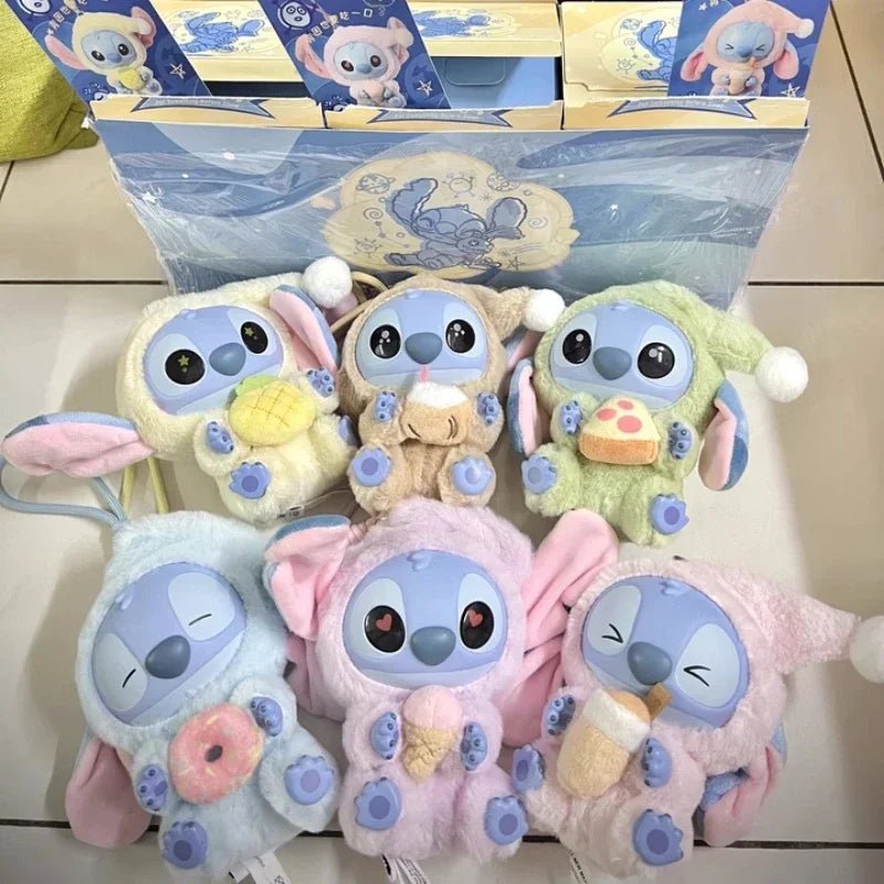 New Miniso Disney Stitch Eat, Sleep Series Vinyl Blind Box Pendant Cute Doll Mystery Box Toy Plush Doll Holiday Gift - SS69