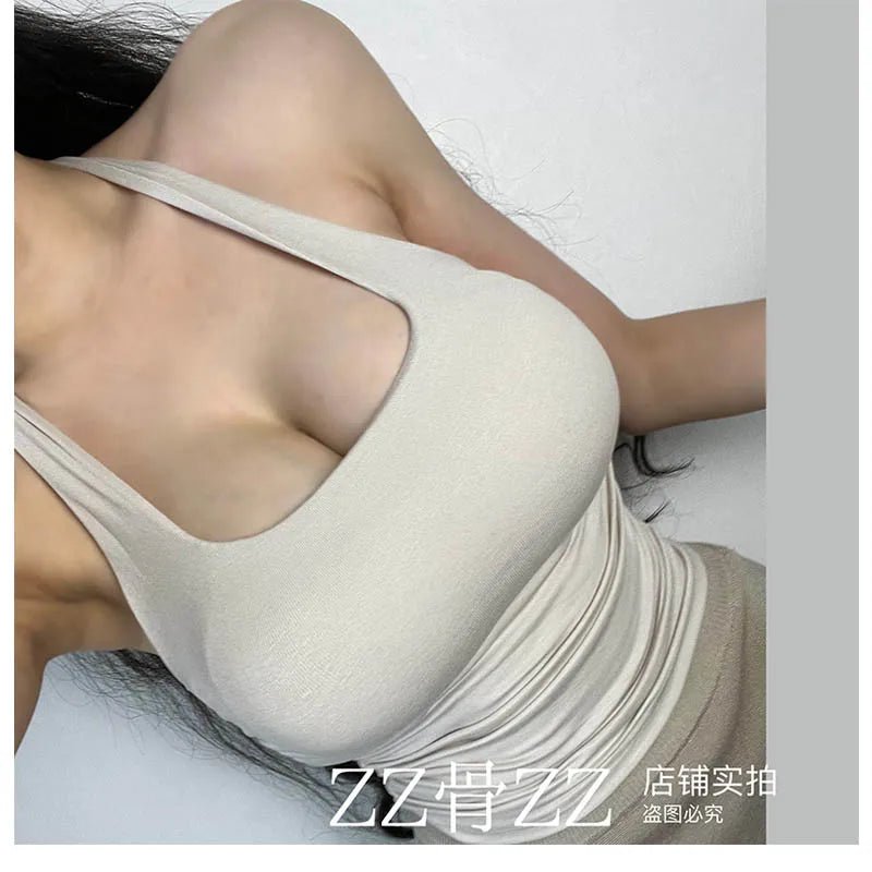 New Style Street Sexy Pure Desire Short Sports Leisure Hanging Neck Backless Short Vest Tank Tops Sweet Fashion Women TLV1 - SS69