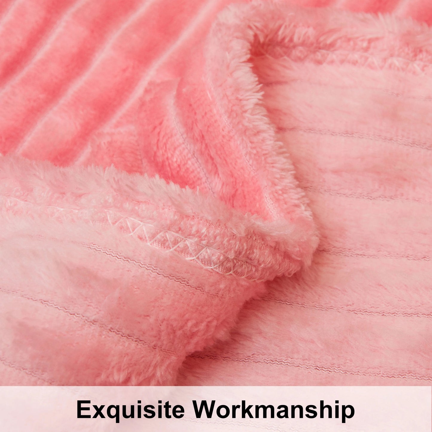 Ntbay Plush Flannel Fleece Blanket, Soft Lightweight Fuzzy Luxury Bed Blanket for Couch Sofa Bed - SS69