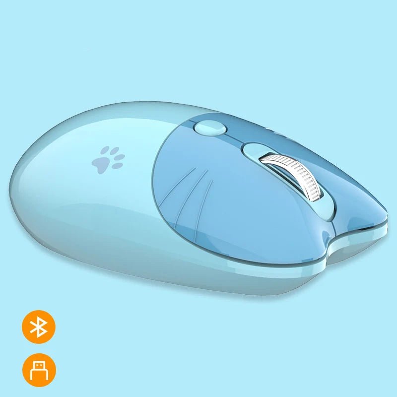 Pink Wireless Cute Meow Mouse Cartoon Silent Optical Ergonomic 1600DPI Mause Computer USB Gamer Mice For Laptop PC Gifts - SS69