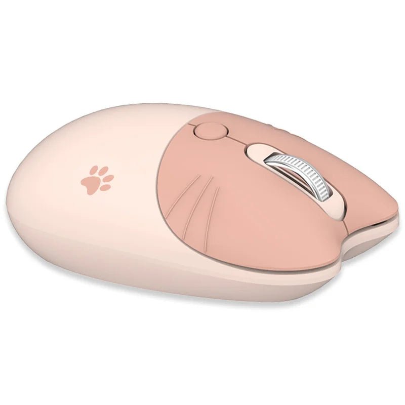 Pink Wireless Cute Meow Mouse Cartoon Silent Optical Ergonomic 1600DPI Mause Computer USB Gamer Mice For Laptop PC Gifts - SS69