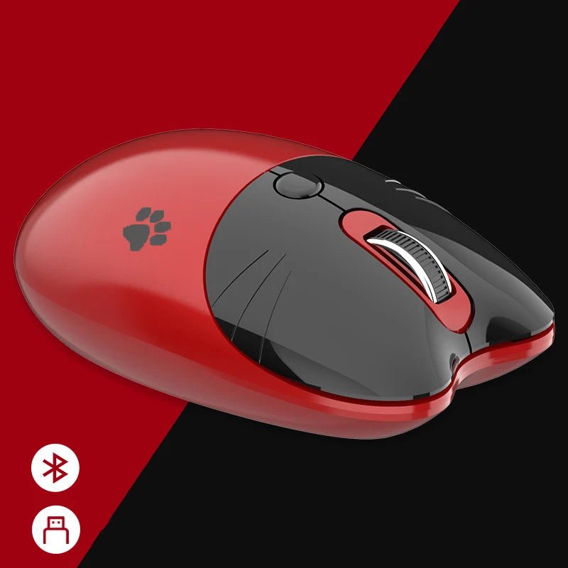 Pink Wireless Cute Meow Mouse Cartoon Silent Optical Ergonomic 1600DPI Mause Computer USB Gamer Mice For Laptop PC Gifts - SS69