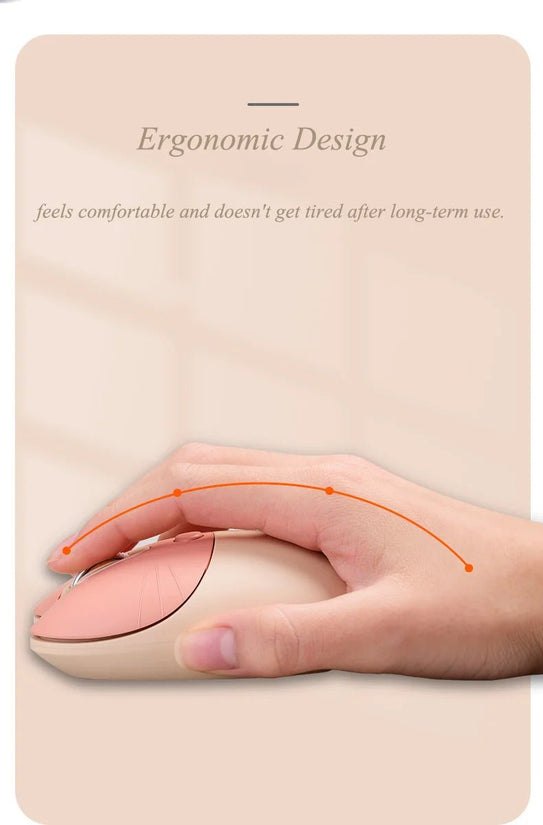 Pink Wireless Cute Meow Mouse Cartoon Silent Optical Ergonomic 1600DPI Mause Computer USB Gamer Mice For Laptop PC Gifts - SS69