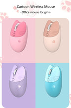 Pink Wireless Cute Meow Mouse Cartoon Silent Optical Ergonomic 1600DPI Mause Computer USB Gamer Mice For Laptop PC Gifts - SS69
