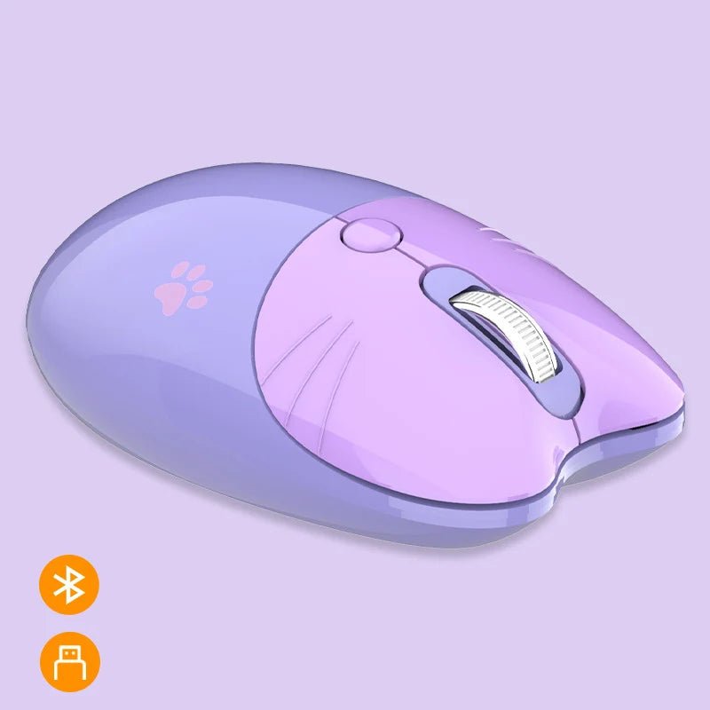 Pink Wireless Cute Meow Mouse Cartoon Silent Optical Ergonomic 1600DPI Mause Computer USB Gamer Mice For Laptop PC Gifts - SS69