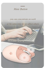 Pink Wireless Cute Meow Mouse Cartoon Silent Optical Ergonomic 1600DPI Mause Computer USB Gamer Mice For Laptop PC Gifts - SS69