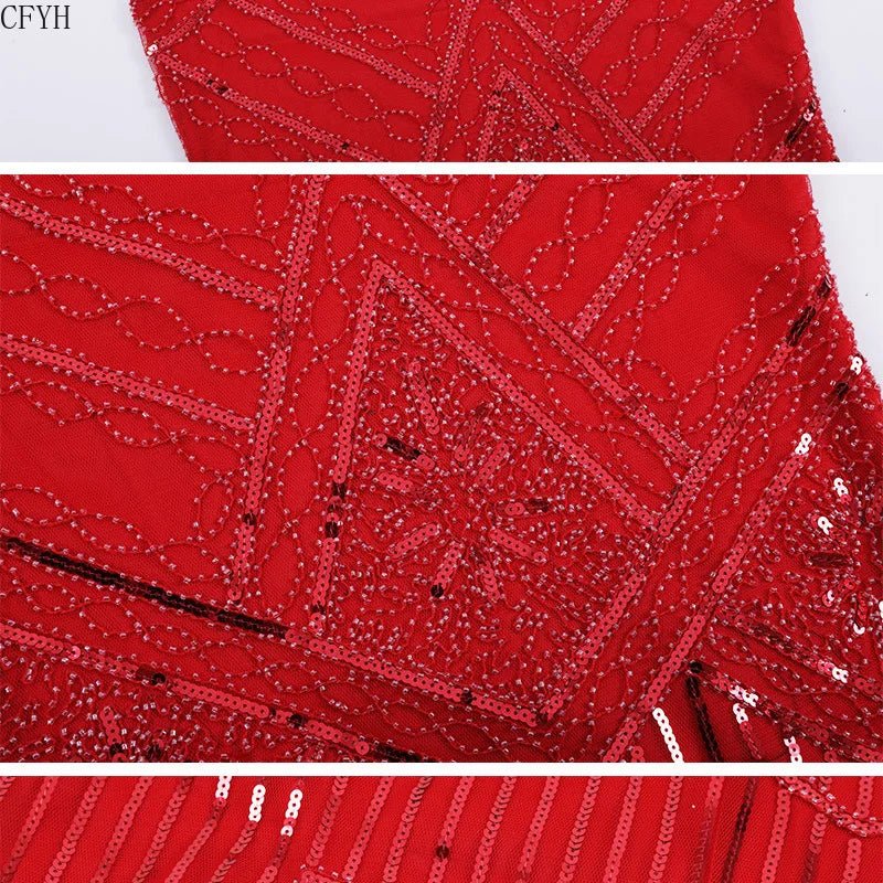 Plus Size XS - 4XL Women's 1920s Vintage Sequin Full Fringed Deco Inspired Flapper Dress Roaring 20s Great Gatsby Dress Vestidos - SS69