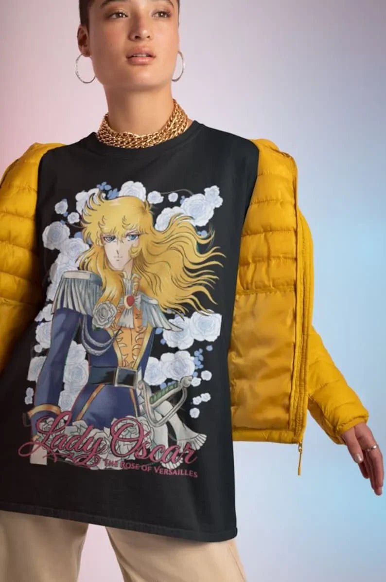 Rose of Versailles Lady Oscar Retro Anime T-Shirt, Manga Shirt Unisex - SS69