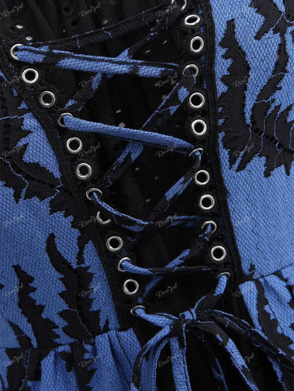 ROSEGAL Plus Size Cold Shoulder T-shirts Women's Patchwork Lace Up Floral Jacquard Laser Cut Layered Top Casual Hollow Out Tees - SS69