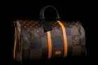 LOUIS VUITTON X NIGO KEEPALL BANDOULIERE DAMIER EBENE GIANT 50 LUGGAGE BAG BROWN
