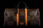 LOUIS VUITTON X NIGO KEEPALL BANDOULIERE DAMIER EBENE GIANT 50 LUGGAGE BAG BROWN